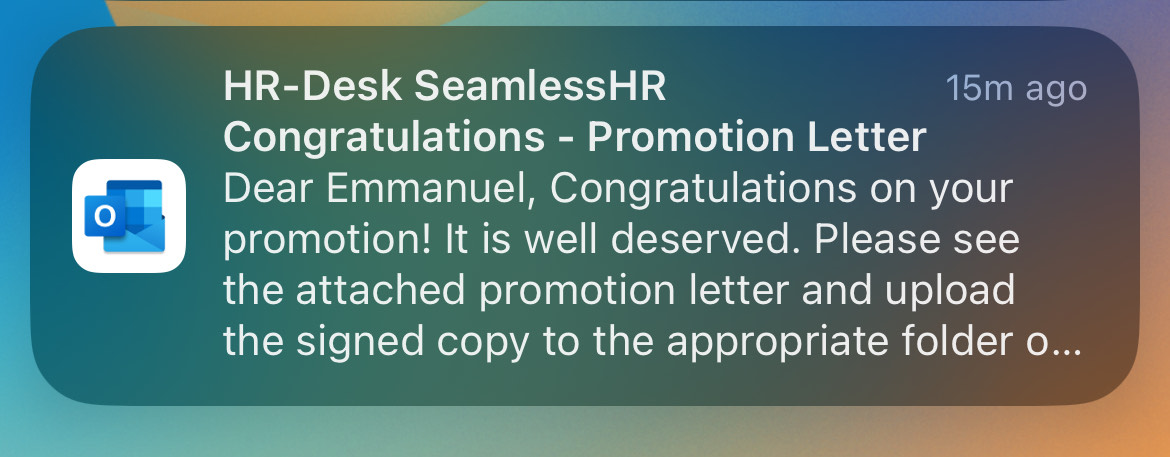 Emmanuel Ogwo SeamlessHR Technical Lead Promotion